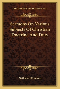 Paperback Sermons On Various Subjects Of Christian Doctrine And Duty Book