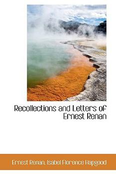 Paperback Recollections and Letters of Ernest Renan Book
