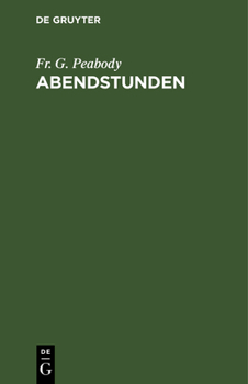 Hardcover Abendstunden [German] Book