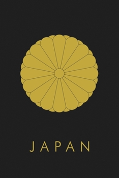 Japan: National Emblem Gold and Black Cover Lined Notebook