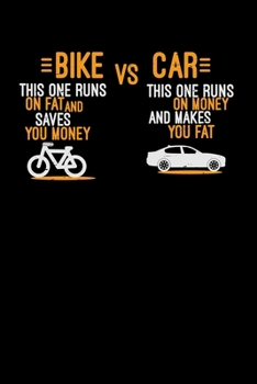 Bike VS Car: 6x9 Bicycle | blank with numbers paper | notebook | notes