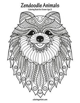 Paperback Zendoodle Animals Coloring Book for Grown-Ups 3 Book
