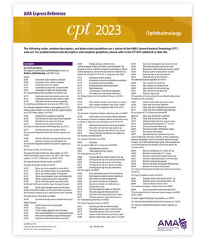 Wall Chart CPT 2023 Express Reference Coding Card: Ophthalmology Book