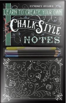 Learn to Create Your Own Chalk Style Notes: Includes White Gel Pens, Chalk Pencils, Black Paper Note Cards and  Postcards and an 32 page Instruction Book