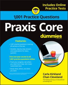 Paperback PRAXIS Core: 1,001 Practice Questions for Dummies Book