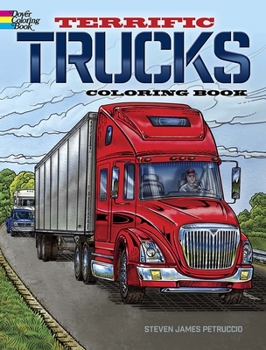 Paperback Terrific Trucks Coloring Book