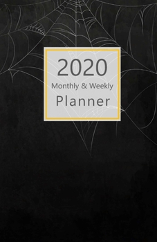 2020 Monthly & Weekly Planner: With Daily To-Do list. Calendar, Schedule, Assignments, 2021 Future plans. Monday start week. Portable. 8.5" x 5.5" ... themed, spider web, black. Soft matte cover).