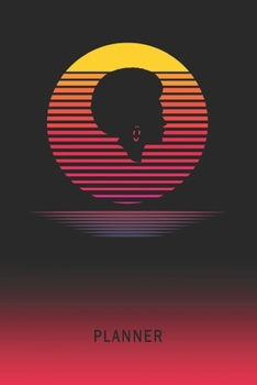 Paperback Planner: Woman Afro Hair 2 Year Weekly Planning Organizer - 2020 - 2021 - Retro Vintage Vaporwave Sunset Cover - January 20 - D Book