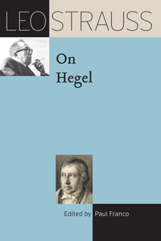 Paperback Leo Strauss on Hegel Book
