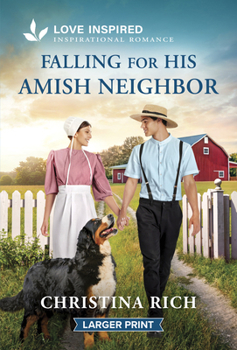 Mass Market Paperback Falling for His Amish Neighbor: An Uplifting Inspirational Romance [Large Print] Book