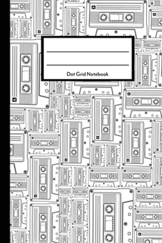 Paperback Dot Grid Notebook: Cassette Tape Pattern 6 x 9" Journal with Index and 150 numbered pages Book