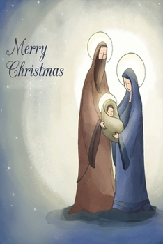 Merry Christmas: Jesus Nativity Scene / Medium Size Notebook with Lined Interior, Page Number and Daily Entry Ideal for Organization, Taking Notes, Journal, Diary, Daily Planner