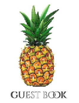 Hardcover pineapple mosaic international hospitality blank guest book: pineapple mosaic Book