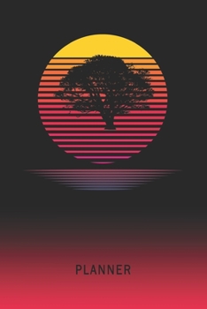 Paperback Planner: Treble Clef 2 Year Weekly Planning Organizer - 2020 - 2021 - Retro Vintage Vaporwave Sunset Cover - January 20 - Decem Book