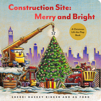 Board book Construction Site: Merry and Bright: A Christmas Lift-The-Flap Book