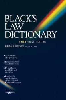 Paperback Black's Law Pocket Dictionary Book