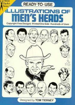 Paperback Clip Art-Illustrations of Men's Heads Book