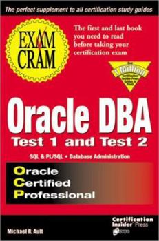 Paperback Oracle DBA: Test 1 and Test 2; SQL and PL/SQL-- Database Administration Book