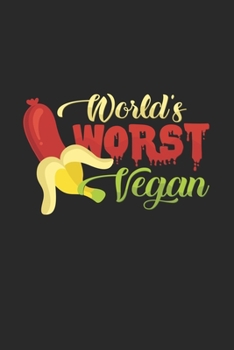 Paperback World worst vegan: 6x9 Veganism - blank with numbers paper - notebook - notes Book