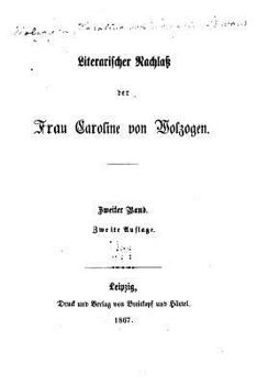 Paperback Literarischer Nachlass der Frau Caroline von Wolzogen [German] Book