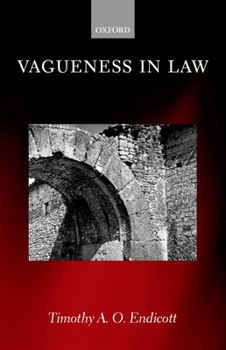 Hardcover Vagueness in Law Book
