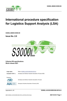 Hardcover S3000L, International procedure specification for Logistics Support Analysis (LSA), Issue 2.0: S-Series 2021 Block Release Book