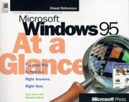 Paperback Microsoft Windows 95 at a Glance: Visual Reference Book