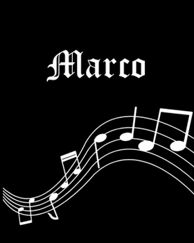 Paperback Marco: Sheet Music Note Manuscript Notebook Paper - Personalized Custom First Name Cover - Musician Composer Instrument Compo Book