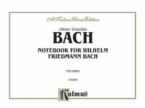 Plastic Comb Notebook for Wilhelm Friedemann Bach: Comb Bound Book (Kalmus Edition) Book