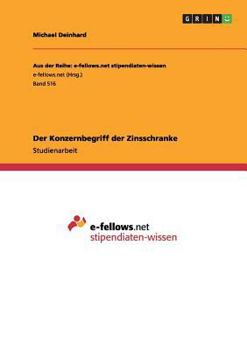 Paperback Der Konzernbegriff der Zinsschranke [German] Book
