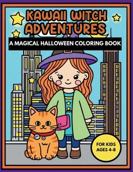 Paperback Kawaii Witch Adventures: A Magical Halloween Coloring Book for Kids Ages 4-8 Book