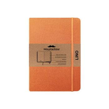 Paperback Moustachine Classic Linen Medium Ochre Dotted Flex Book