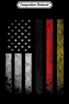 Composition Notebook: Germany Flag German America Flag Vintage  Journal/Notebook Blank Lined Ruled 6x9 100 Pages