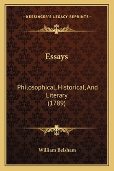 Paperback Essays: Philosophical, Historical, and Literary (1789) Book