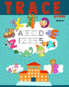 Paperback Trace Letters: Letters and Number Tracing Workbook For Kindergarten and Preschool Book