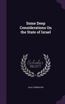 Hardcover Some Deep Considerations On the State of Israel Book