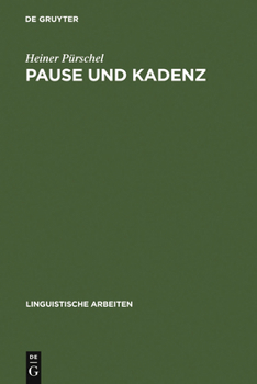 Hardcover Pause und Kadenz [German] Book