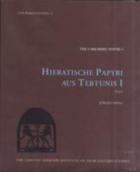 Hardcover Hieratische Paryri Aus Tebtunis, I: 2 Volume Set Book