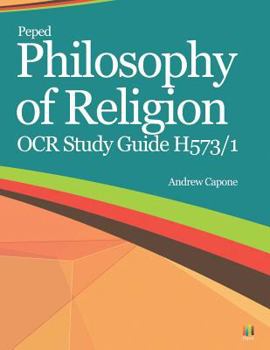 Paperback Philosophy of Religion OCR Study Guide H573/1 Book