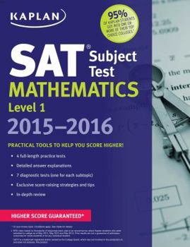 Paperback Kaplan SAT Subject Test Mathematics Level 1 2015-2016 Book