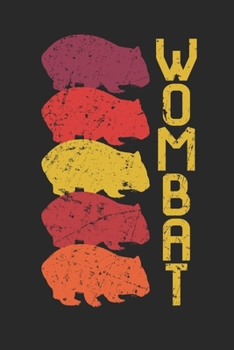 Wombat: Unique Notebook / Journal | Cute Australian Animal Retro / Vintage Design | Dot Grid | 120 Dotted Pages | 6x9 | Journaling Gift Idea For Men, Women & Kids | Individual Note Book, Notepad
