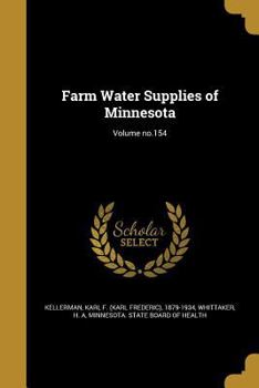 Paperback Farm Water Supplies of Minnesota; Volume No.154 Book