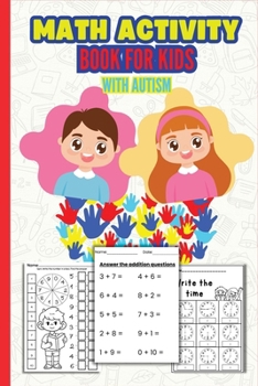 Paperback Math Activity Book For Kids With Autism [Large Print] Book