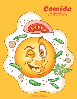 Paperback Comida libro para colorear para niños pequeños 1 [Spanish] Book