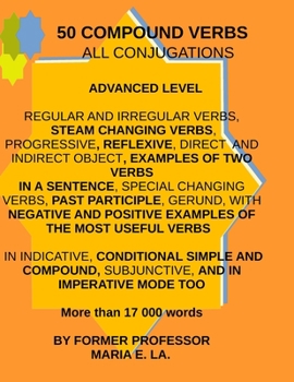 Paperback 50 Compound Verbs in Spanish All Conjugations Book