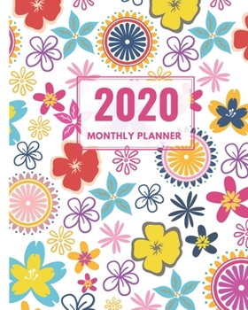 2020 Daily planner weekly and monthly: Daily Agenda and Organizer & Calendar view with Inspirational Simple Dated Week and Month and goal tracker with ... Annual Planner(Pretty Floral cover design)