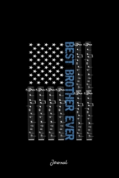 Journal: Dot Grid Journal - American Flag Music-Note Brother Cool Christmas Gift - Black Dotted Diary, Planner, Gratitude, Writing, Travel, Goal, Bullet Notebook