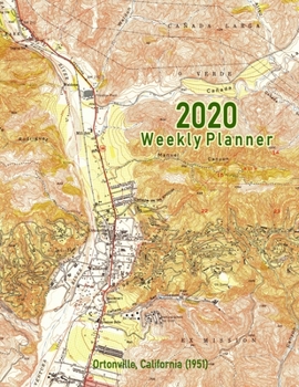 Paperback 2020 Weekly Planner: Ortonville, California (1951): Vintage Topo Map Cover Book