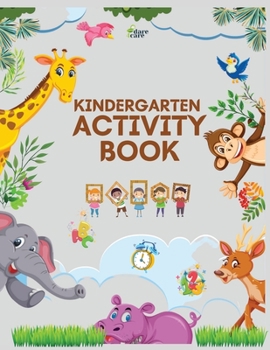 Paperback Kindergarten Activity Book: Engaging activity book for kindergarten, mixed exercises, and educational games. Handwriting, counting, coloring, shap Book