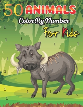 Paperback 50 Animals Color by Number for Kids: color by number for kids animals coloring activity book